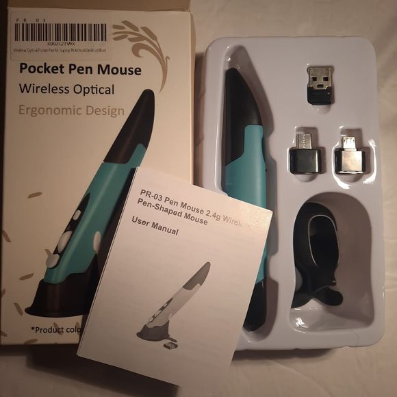 Wireless Optical Pocket Pen Mouse - Ergonomic Design, Adjustable DPI, Portable - Picture 9 of 9